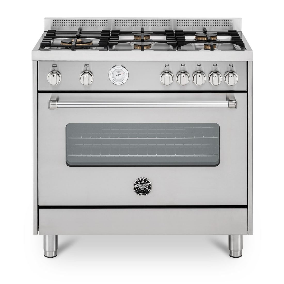 Fogão Bertazzoni Master 5 Bocas Forno a Gás 90cm Tripla Chama Lateral